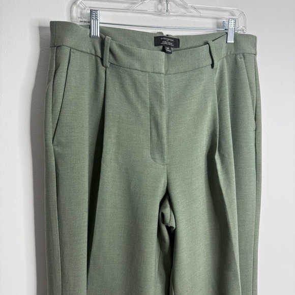 Banana Republic Factory‎ Double Weave High Rise Straight Trouser Green Size 14 - Picture 7 of 9